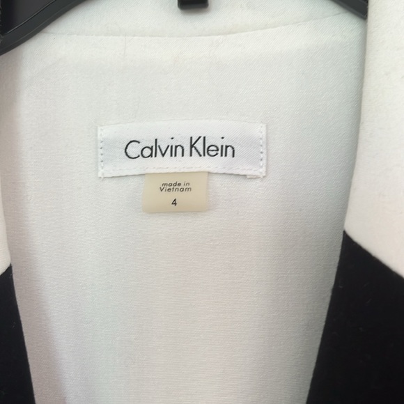 Calvin Klein Women's Belted Wrap Colorblocked Dress - Picture 5 of 10